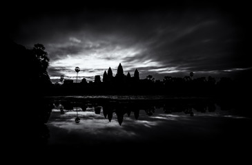 Sunrise at Ankorwat, a world heritage place 