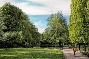 stadtpark in bernau bei berlin, deutschland