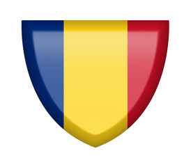 Scudetto con bandiera Romania