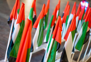 colorful flags of uae