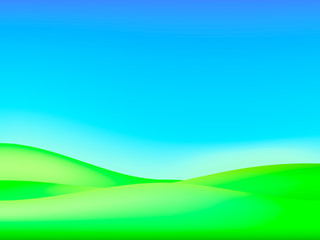 Obraz na płótnie Canvas Green meadow background. Vector illustration for poster or banner.