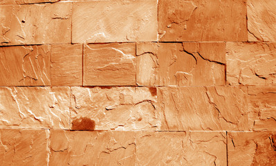 Sand stone wall in orange tone.