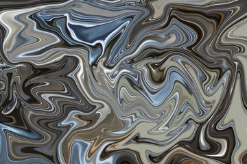 Abstraction with smooth lines in a light gray hue, silver color in wavy images.