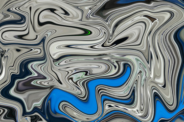 Abstraction with smooth lines in a light gray hue, silver color in wavy images.