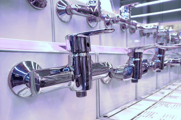 Taps and faucets for the bathroom in the shop