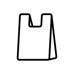 Package with vector icon handles. Thin line sign. Isolated contour symbol illustration