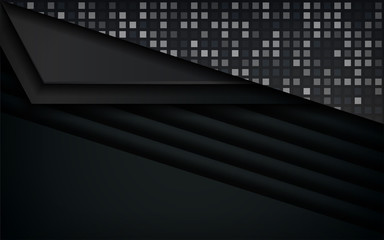Modern dark tech digital background with abstract style and overlap layer.