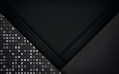 Modern dark tech digital background with abstract style and overlap layer.