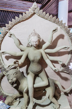 Statue of hindu goddess Durga in Ramnagar village near Srimangal, Bangladesh