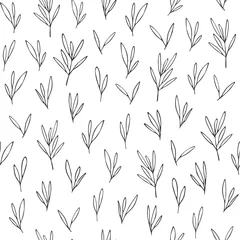 Papier Peint photo Style scandinave Modèle sans couture de vecteur dans un style scandinave avec des feuilles