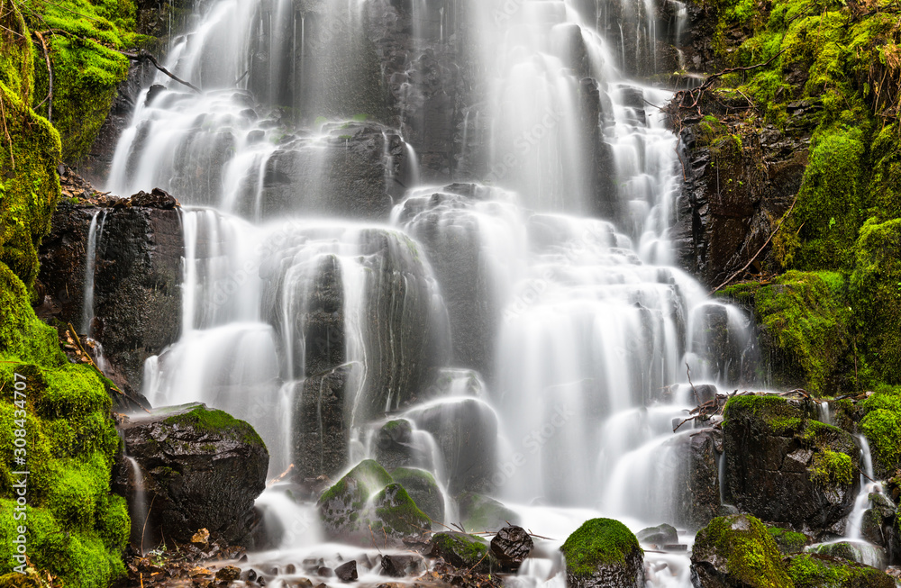 Wall mural fairy falls in the columbia river gorge, usa