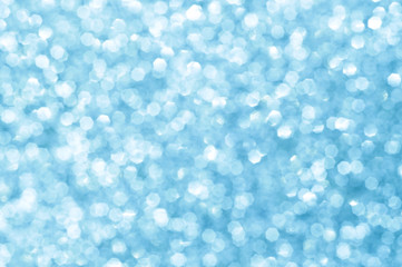 Abstract blue cold glitter sparkle soft focus blurred background