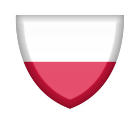 Scudetto con bandiera Polonia