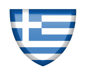 Scudetto con bandiera Grecia