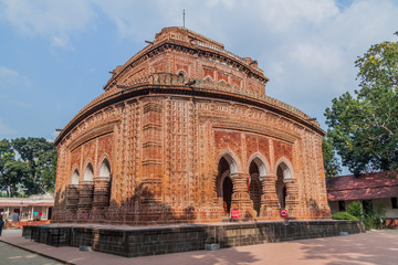 Detailed carvings at Kantanagar Temple (commonly known as Kantaji Temple or Kantajew Temple) near...