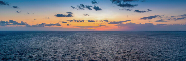 A beautiful sunset above the sea