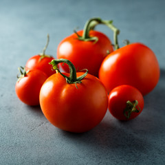 Ripe tomatoes on the table
