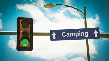 Street Sign to Camping