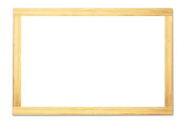 Obraz premium Blank wooden frame isolated on white background
