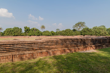 Fototapeta na wymiar Ruins of ancient Darasbari (Darashbari) madrasa in Sona Masjid area, Bangladesh