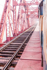Hardinge Bridge, steel railway bridge over the river Padma in western Bangladesh.