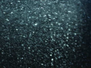 water drops on blue surface