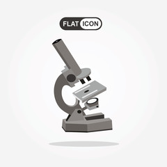 Microscope icon, modern flat icon