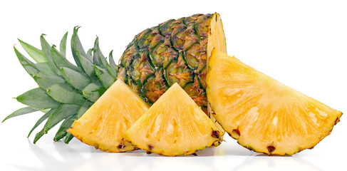 Fresh Pineapple isolated on white background
