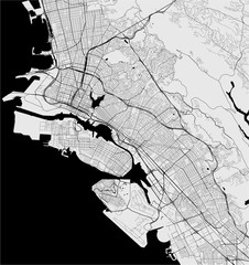 map of the city of Oakland, California, USA - 308442508