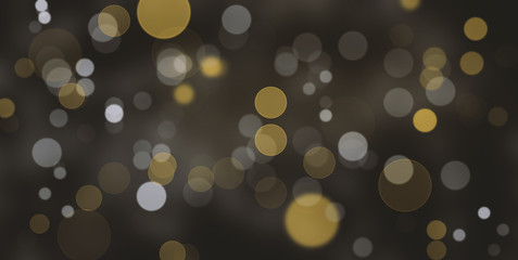 Bannar for Happy New Year 2020, can put text on it, Bokeh banner, gold colors