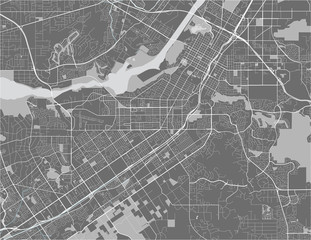 map of the city of Riverside, California, USA