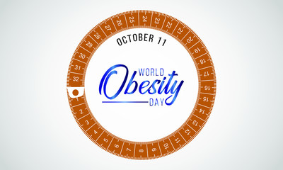 Vector illustration of World Obesity Day celebration on October 11th