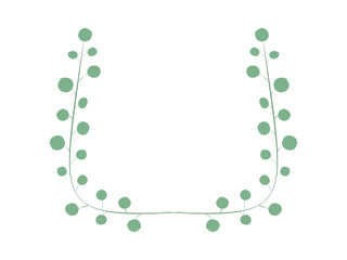 Fototapeta premium 緑の植物のフレームデザイン