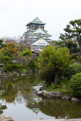 Fototapeta na wymiar Travel Osaka Garden Sakura Spring 47