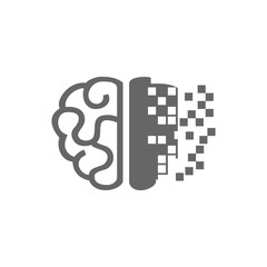 Brain dot education vector design concept