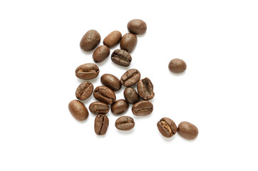 Coffee beans. Isolated on a white background.