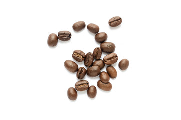 Coffee beans. Isolated on a white background.