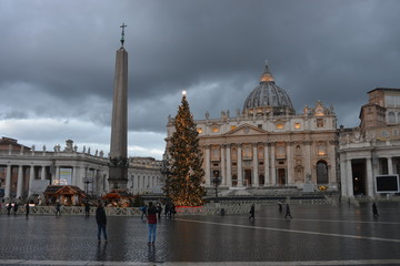 Fototapeta na wymiar Presepe 2019,San Pietro 2019,Vaticano,Roma,