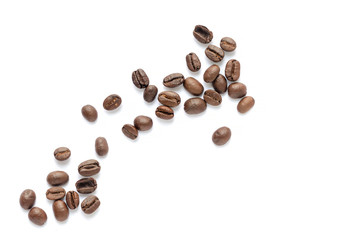 Coffee beans. Isolated on a white background.