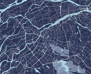 map of the city of Dongguan, China