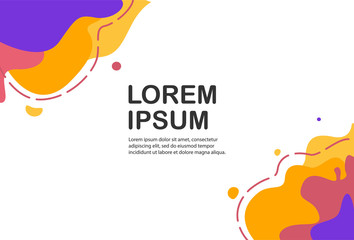 a colorful trendy card design. Hand drawn creative flayer, abstract design poster, cover, banner, background. Vector illustration. Lorem ipsum