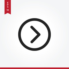 Next vector icon, simple sign for web site and mobile app.