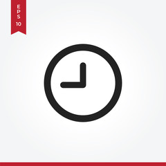 Clock vector icon, simple sign for web site and mobile app.