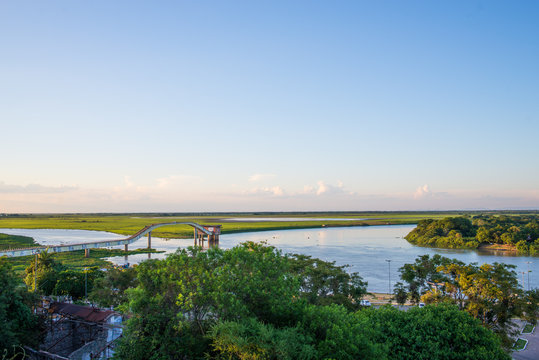 View of the port area in Corumb&aacute;, Mato Grosso do Sul, Brazil