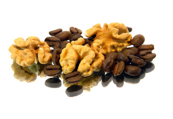 coffee beans isolated on white background