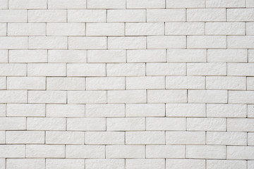 White brick wall for background and texture.-Image