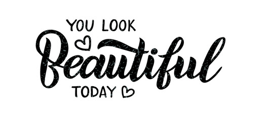 Beautiful - handwritten vector lettering. BEAUTIFUL vector printing design for your products: greeting cards and posters, t-shirts, bags, notebooks, etc. Vector illustration  EPS10