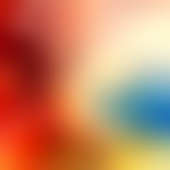 Red yellow blue gradient background. Blurred abstract texture. Defocus illustration. Simple formless pattern.