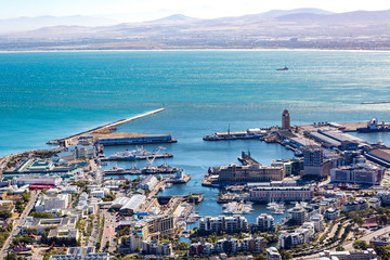 View over the harbor of Cape Town, South Africa