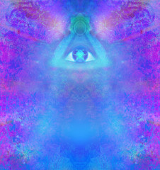 illustration of a third eye mystical sign